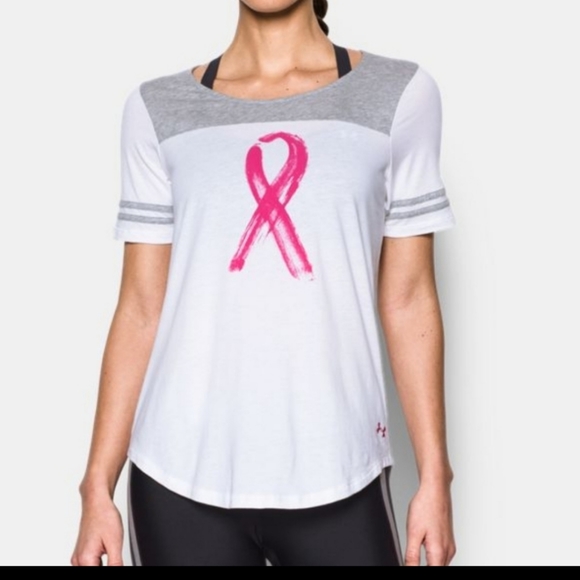 Under Armour Breast Cancer Awareness Short Sleeve Shirt Size Small - Picture 1 of 8